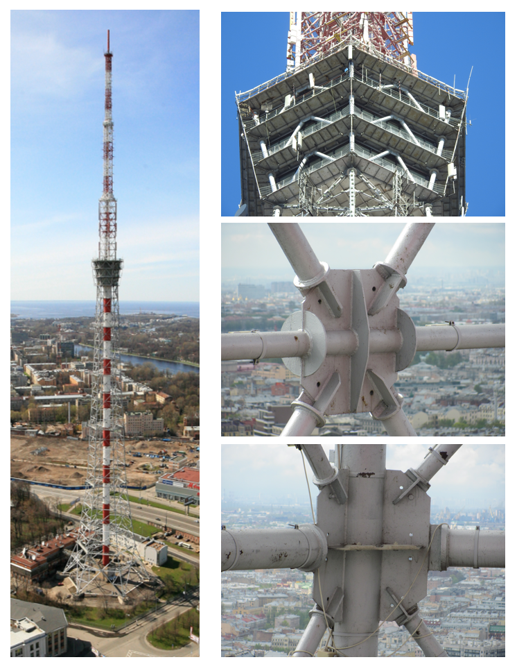 Cистема постоянного мониторинга несущих конструкций телевизионной башни в Санкт-Петербурге